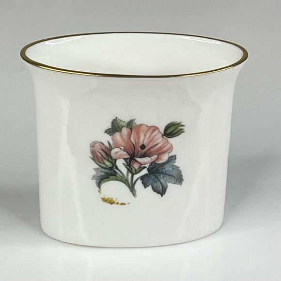VTG Royal Worcester Ceramic Cigarette Toothpick Holder Summer Flowers Vase 2.7" - Picture 2 of 5